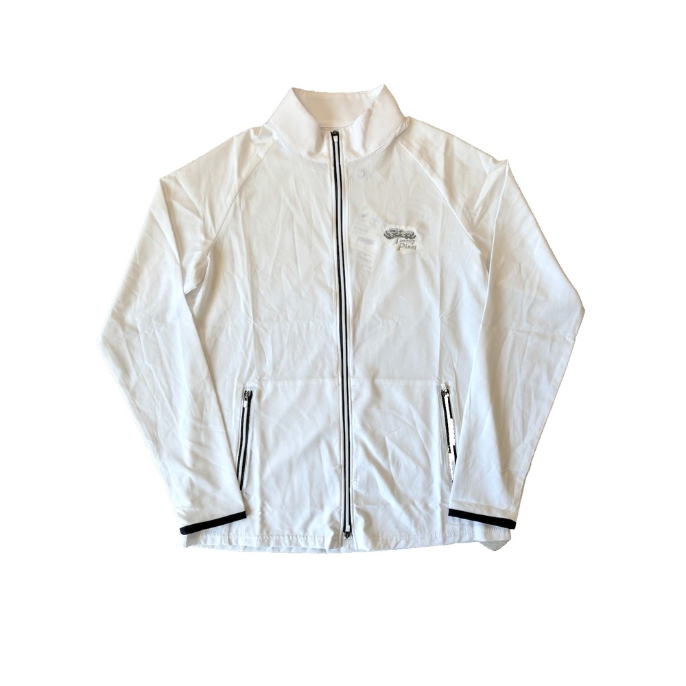 Footjoy Golf Jacket Womens Small‎ White Woven Lightweight Full Zip Performance